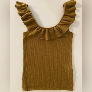 Madewell Wakeford Ruffle Sweater Tank